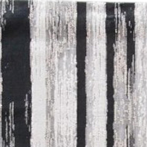 4' X 6' Black Silver and Gray Abstract Power Loom Area Rug